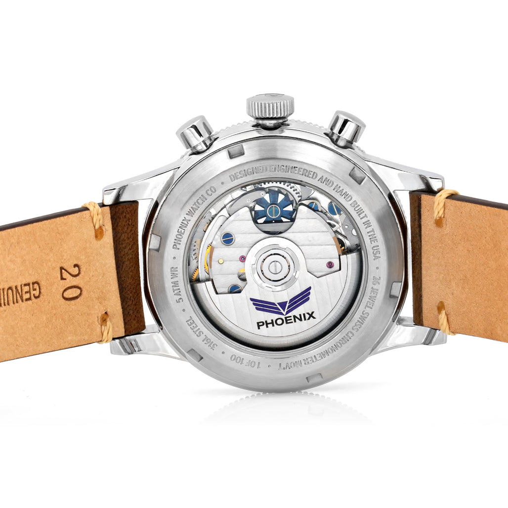 Phoenix Strike Eagle Tri-Compax Chronograph-Chronometer / Black Dial 40mm Stainless Steel